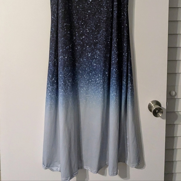 2/$10 Elegant Blue and White Sleeveless Long Dress - Picture 7 of 7